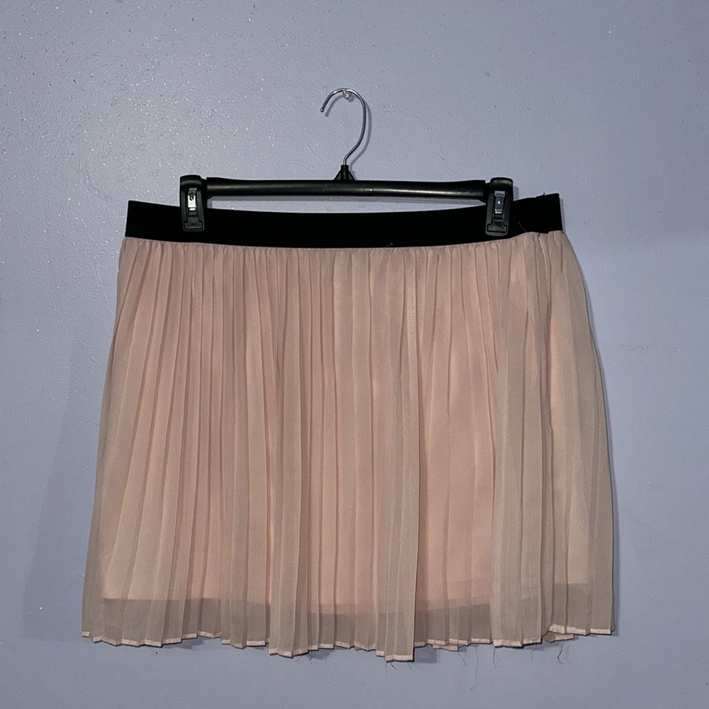 Blush Pink Pleated Skirt